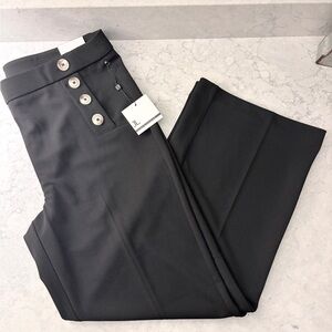 Jules & Leopold Elegant Black Dress Pants with Button Accents -Size XL